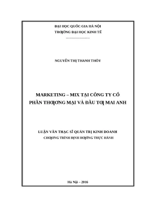 Nghiên cứu Marketing Mix tại Công ty Cổ phần Thương mại