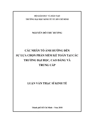 Những yếu tố ảnh hưởng đến việc chọn phần mềm kế toán