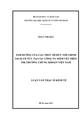 Ảnh hưởng của cấu trúc sở hữu đến chính sách cổ tức của
