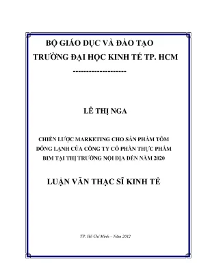 Chiến Lược Marketing Tôm Đông Lạnh Của Công Ty BIM Tại