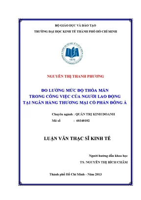 Đo Lường Mức Độ Thỏa Mãn Trong Công Việc Tại Ngân Hàng