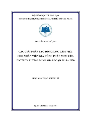 Luận văn: Tạo động lực cho nhân viên gia công phần mềm