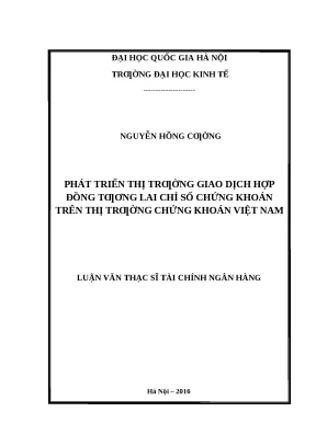 Phát Triển Thị Trường Giao Dịch Hợp Đồng Tương Lai Chỉ
