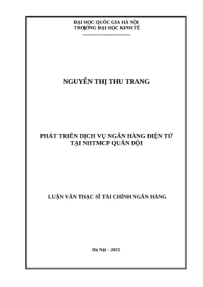 Phát Triển Dịch Vụ Ngân Hàng Điện Tử Tại Ngân Hàng Quân Đội