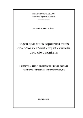 Chiến Lược Phát Triển Công Ty Tư Vấn Chuyển Giao Công