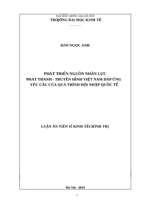 Phát Triển Nguồn Nhân Lực Phát Thanh - Truyền Hình Việt