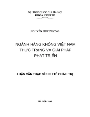 Phát triển ngành hàng không Việt Nam: Thực trạng và giải