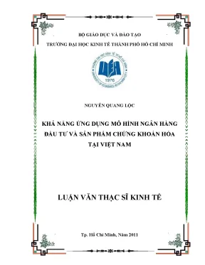 Luận văn: Ngân hàng đầu tư & chứng khoán hóa tại Việt Nam