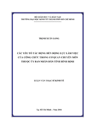 Các yếu tố ảnh hưởng đến động lực làm việc của công chức