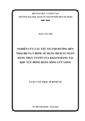 Nghiên cứu yếu tố ảnh hưởng đến thái độ và ý định sử