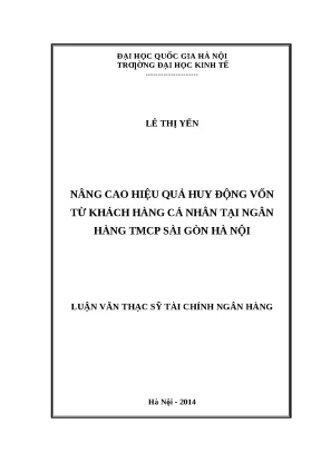 Nâng cao hiệu quả huy động vốn từ khách hàng cá nhân tại