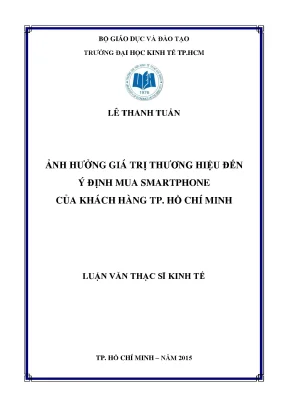 Ảnh Hưởng Giá Trị Thương Hiệu Đến Ý Định Mua Smartphone