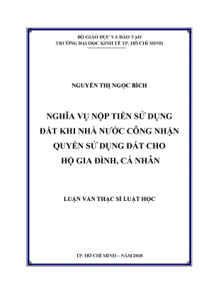 Quy định nộp tiền sử dụng đất cho hộ gia đình, cá nhân