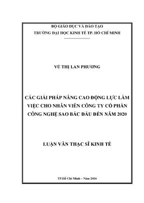 Giải pháp nâng cao động lực làm việc cho nhân viên Công