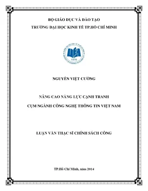 Luận văn: Nâng cao năng lực cạnh tranh ngành CNTT Việt Nam