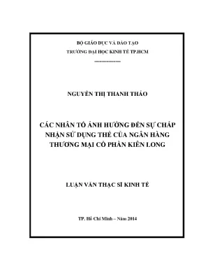 Những Nhân Tố Ảnh Hưởng Đến Sự Chấp Nhận Sử Dụng Thẻ