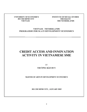 Tác động của tiếp cận tín dụng đến hoạt động đổi mới