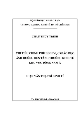 Tác động của chi tiêu chính phủ trong giáo dục đến tăng