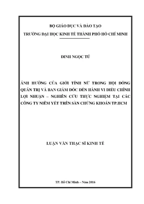 Ảnh hưởng của giới tính nữ trong quản trị doanh nghiệp