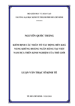 Nghiên cứu các yếu tố ảnh hưởng đến khả năng khủng hoảng