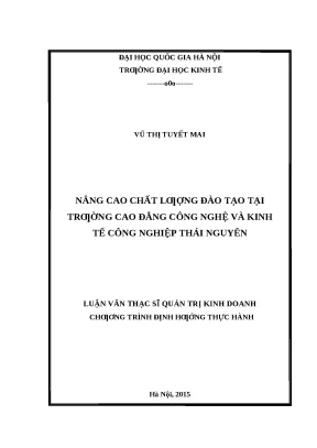 Nâng cao chất lượng đào tạo tại trường Cao đẳng Công