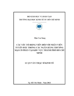 Các Yếu Tố Động Viên Nhân Viên Tuyến Đầu Trong Ngân Hàng