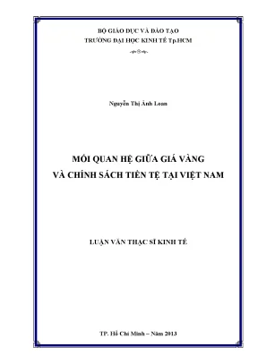Giá vàng và chính sách tiền tệ tại Việt Nam (Luận văn)