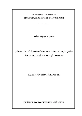 Những yếu tố ảnh hưởng đến hành vi mua sắm quần áo trực