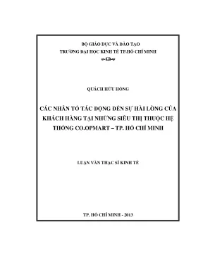 Các yếu tố ảnh hưởng đến sự hài lòng của khách hàng tại