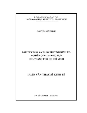 Nghiên cứu đầu tư công và tăng trưởng kinh tế tại TP. Hồ
