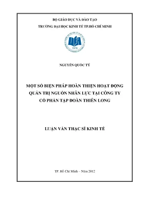 Biện Pháp Hoàn Thiện Quản Trị Nguồn Nhân Lực Tại Công Ty