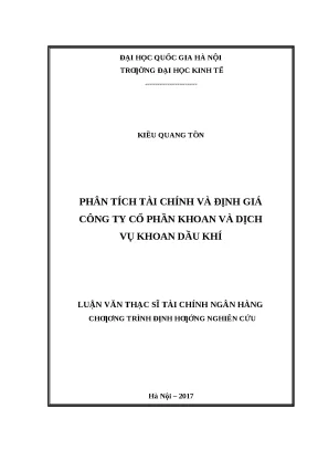 Phân Tích Tài Chính và Định Giá Công Ty Cổ Phần Khoan