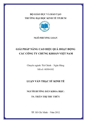 Giải pháp nâng cao hiệu quả hoạt động cho các công ty