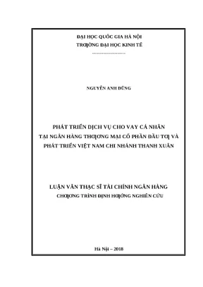 Phát Triển Dịch Vụ Cho Vay Cá Nhân Tại Ngân Hàng Đầu Tư