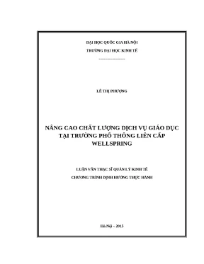 Nâng Cao Chất Lượng Dịch Vụ Giáo Dục Tại Trường Phổ