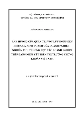Tác động của quản trị vốn lưu động đến hiệu quả kinh