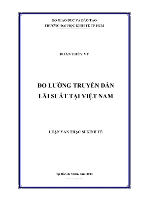 Đo Lường Truyền Dẫn Lãi Suất Tại Việt Nam: Nghiên Cứu