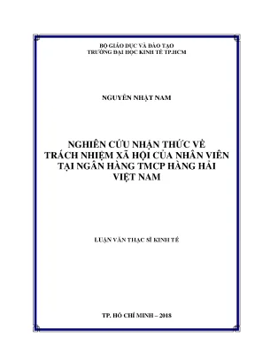 Luận văn: Nhận thức CSR của nhân viên ngân hàng MSB