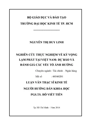 Kỳ vọng lạm phát tại Việt Nam: Dự báo & Phân tích