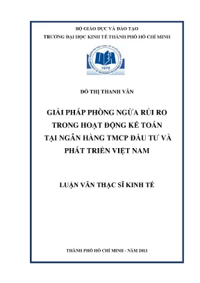 Luận văn phòng ngừa rủi ro kế toán tại ngân hàng BIDV