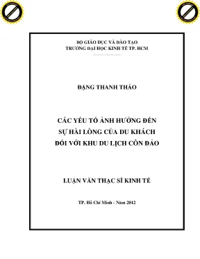Yếu Tố Ảnh Hưởng Đến Sự Hài Lòng Của Du Khách Tại Khu Du
