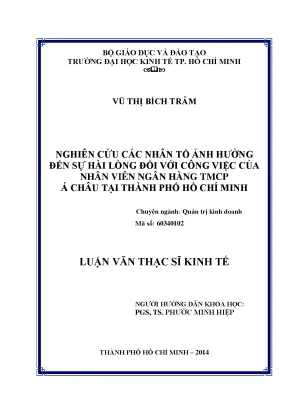 Nghiên cứu sự hài lòng công việc của nhân viên ngân hàng