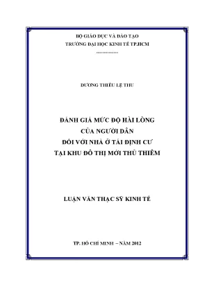 Đánh Giá Mức Độ Hài Lòng Của Người Dân Đối Với Nhà Tái 