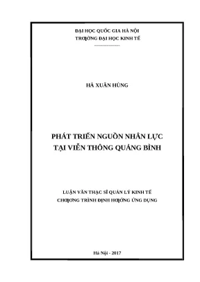 Phát Triển Nguồn Nhân Lực Tại Viễn Thông Quảng Bình: