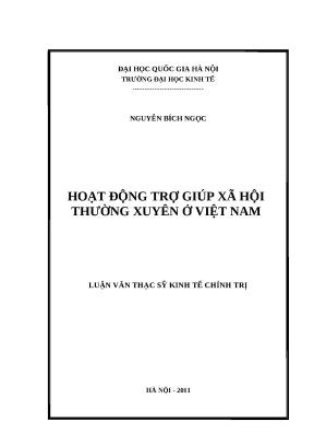 Luận văn: Trợ giúp xã hội thường xuyên ở Việt Nam