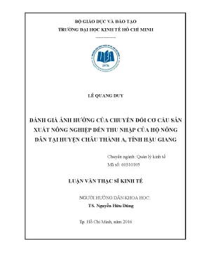 Đánh Giá Ảnh Hưởng Chuyển Đổi Cơ Cấu Sản Xuất Nông