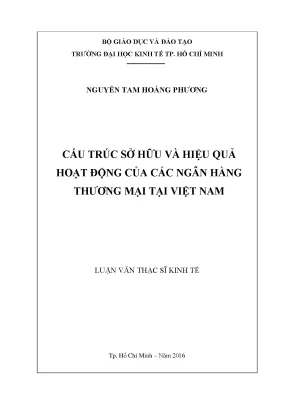 Cấu trúc sở hữu & hiệu quả hoạt động ngân hàng Việt Nam