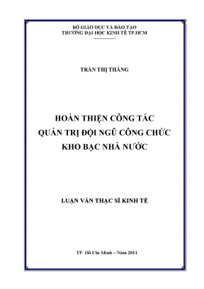 Luận văn quản trị công chức Kho bạc Nhà nước (Full)