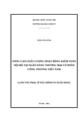 Kiểm toán nội bộ tại VietinBank: Thực trạng & Giải pháp