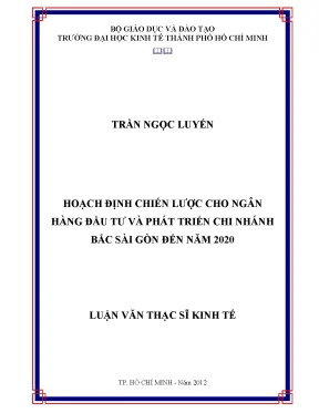 Chiến Lược Phát Triển Ngân Hàng Đầu Tư Bắc Sài Gòn Đến